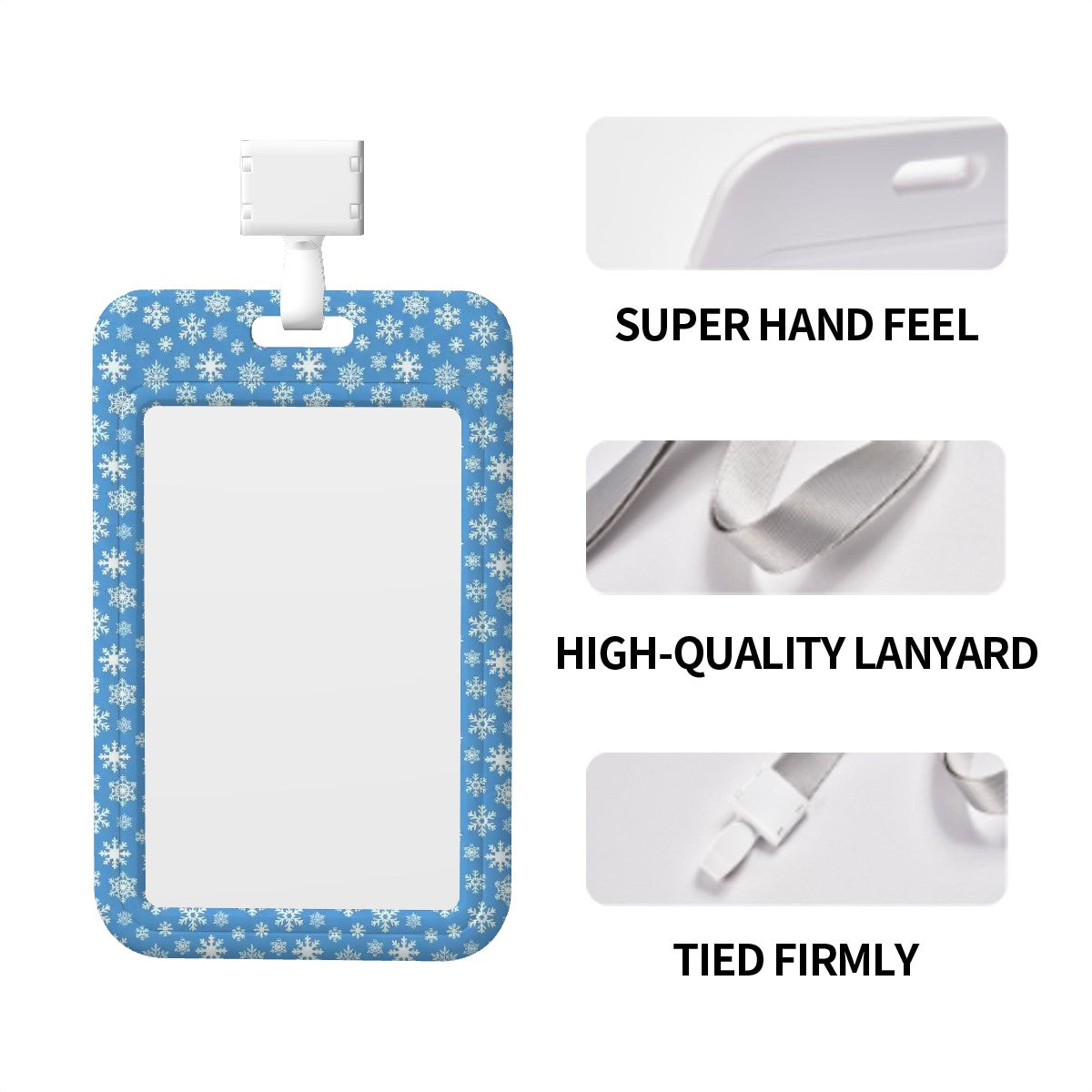 Yeti, Bigfoot Sasquatch Ice Skating -Durable Double Sided Badge Holder