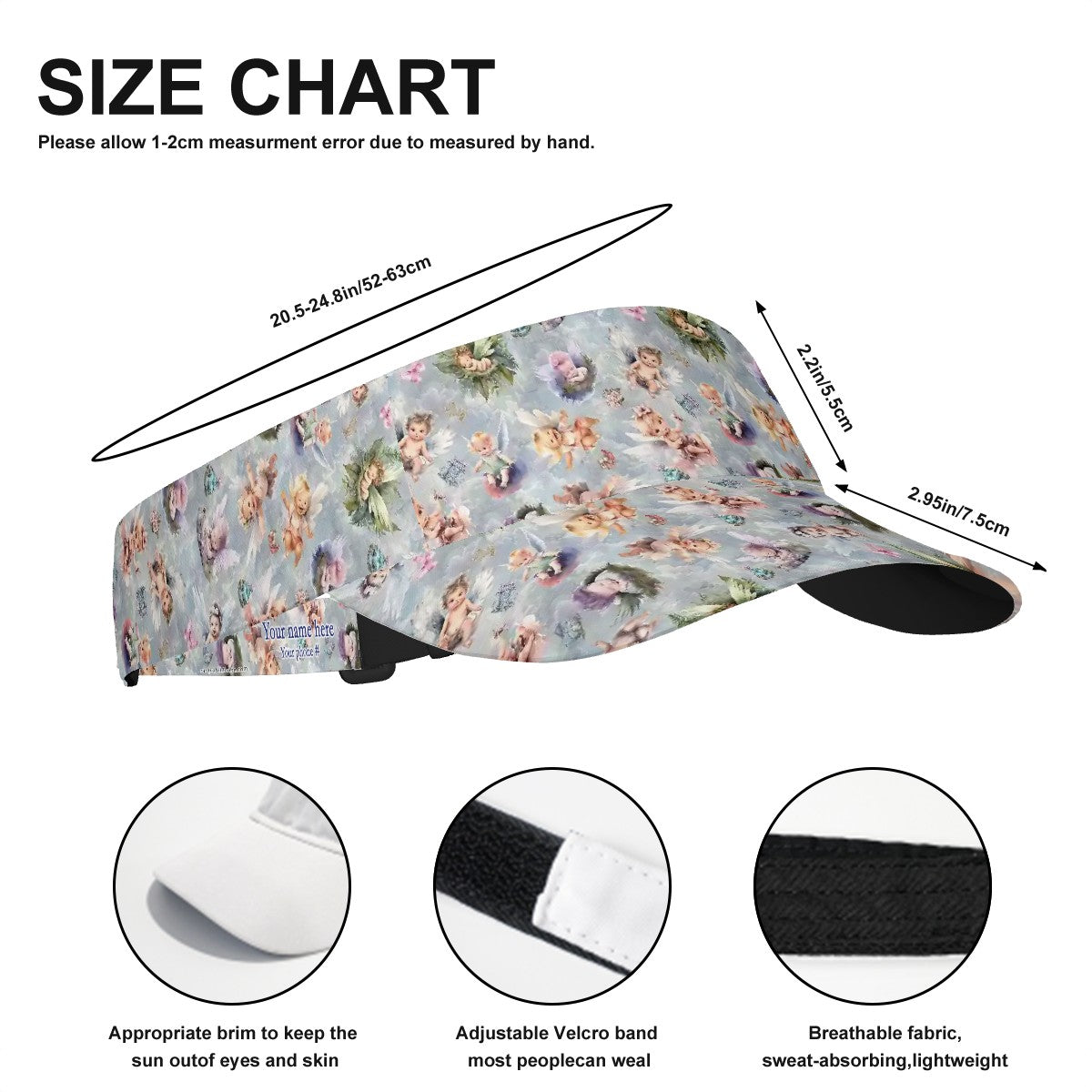 6 Fairy Designs, Sun Visor Hat