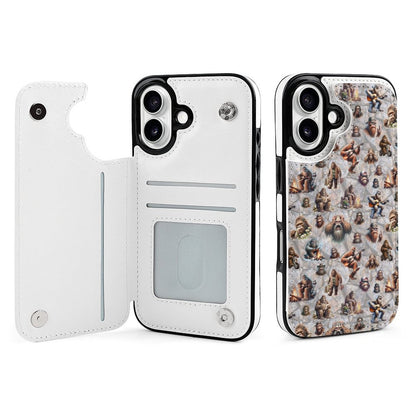 20 Bigfoot / Sasquatch Designs, iPhone 16 Faux Leather Wallet Case