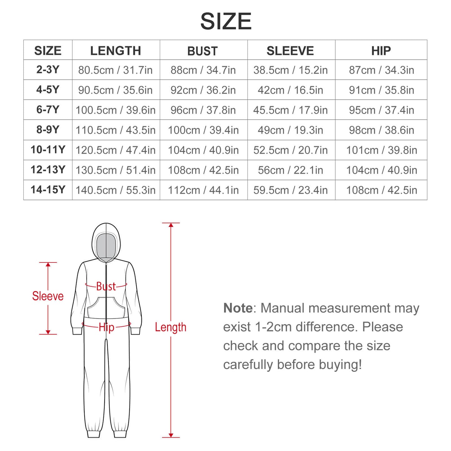 10 Misc Designs, Youth Flannel Footless Zip up Pajama Jumpsuit