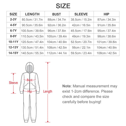 10 Misc Designs, Youth Flannel Footless Zip up Pajama Jumpsuit