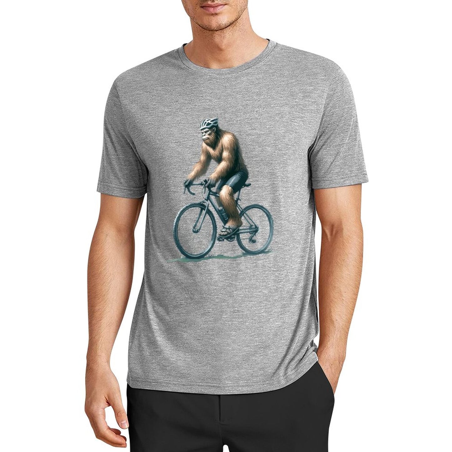 Bigfoot - Sasquatch Bicycle Short Sleeve Cotton T-Shirt