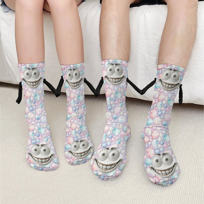 Sinister Faces, Magnetic Holding Hands Funny Socks – PERSONALIZE FREE