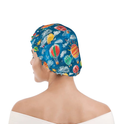 Child Crayon Drawing, Reusable Shower Cap