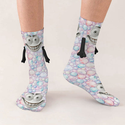 Sinister Faces, Magnetic Holding Hands Funny Socks – PERSONALIZE FREE