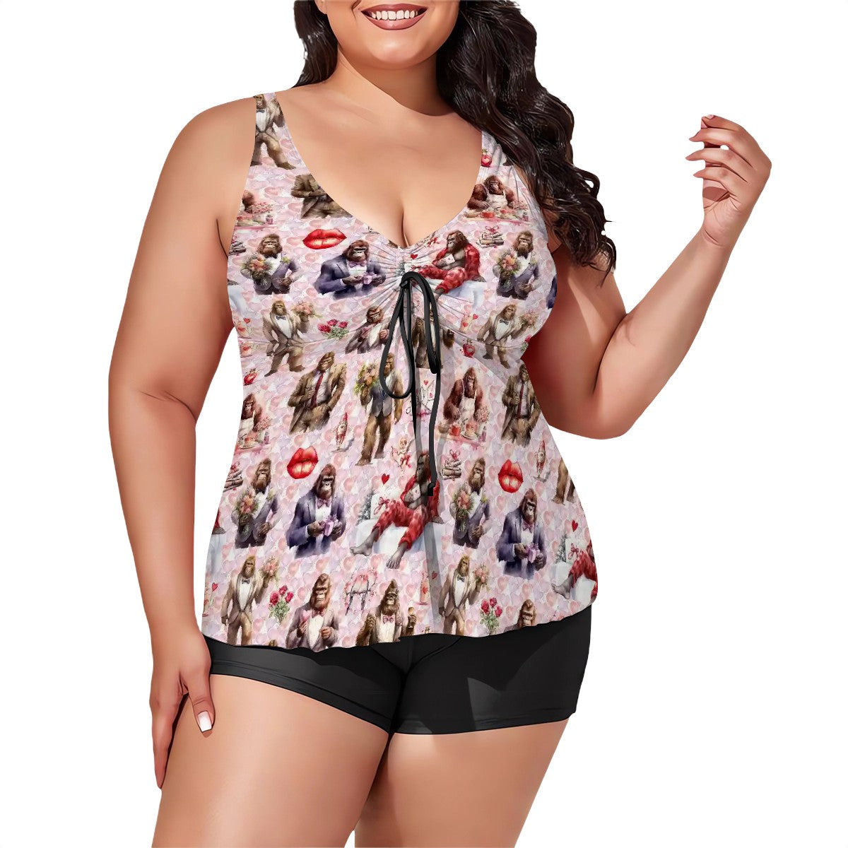 10 Bigfoot / Sasquatch, Plus Sized Women’s Two Piece Tankini Swimsuit