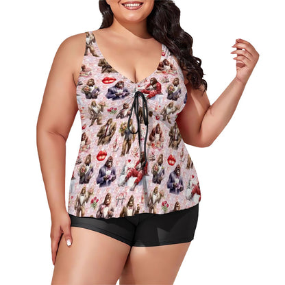 10 Bigfoot / Sasquatch, Plus Sized Women’s Two Piece Tankini Swimsuit