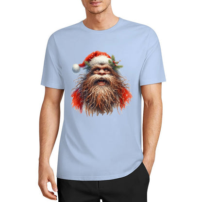 Bigfoot - Sasquatch Santa Short Sleeve Cotton T-Shirt