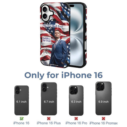 Charlie Kirk Memorial Microfiber Case for iPhone 16 Series