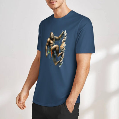 Bigfoot - Sasquatch Rock Climber Short Sleeve Cotton T-Shirt