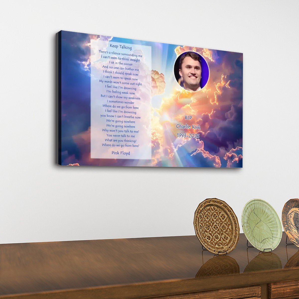 Charlie Kirk Memorial 20x30" Canvas Prints Wall Art