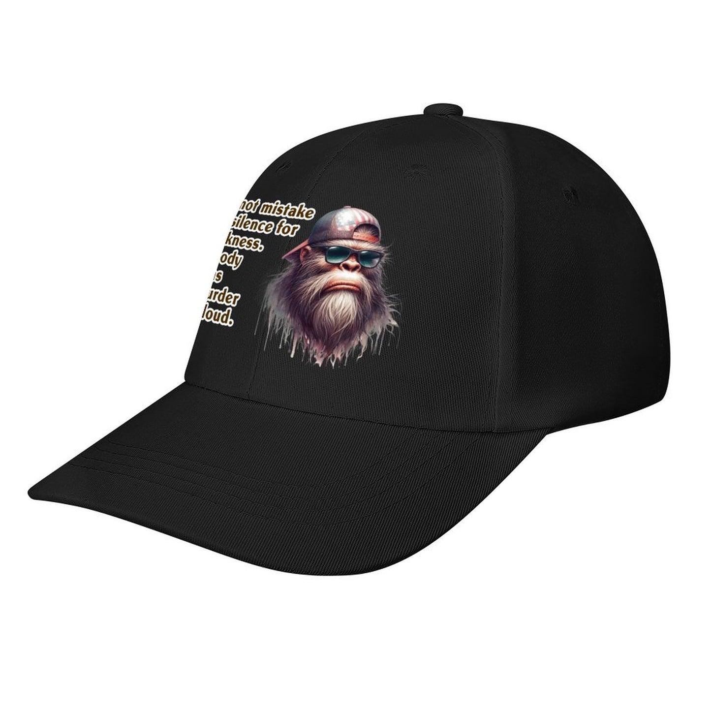 Bigfoot, Sasquatch “Do Not Mistake..", Polyester Baseball Cap (Front Printing)