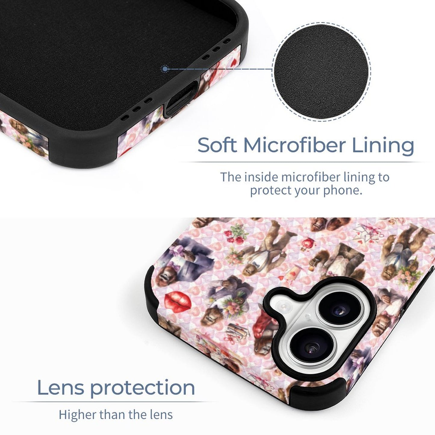 20 Bigfoot / Sasquatch Designs, Microfiber iPhone 16 Cases