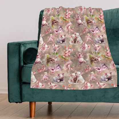 Animal Designs Soft Polyester Baby Blanket, Swaddle Blanket, Receiving Blanket