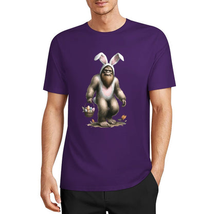 Bigfoot - Sasquatch Easter Bunny Short Sleeve Cotton T-Shirt