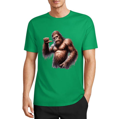 Bigfoot - Sasquatch Pointing at self Short Sleeve Cotton T-Shirt