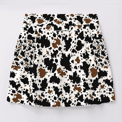 Cow Hide, Women’s Milk Silk Sports Skorts with Pockets