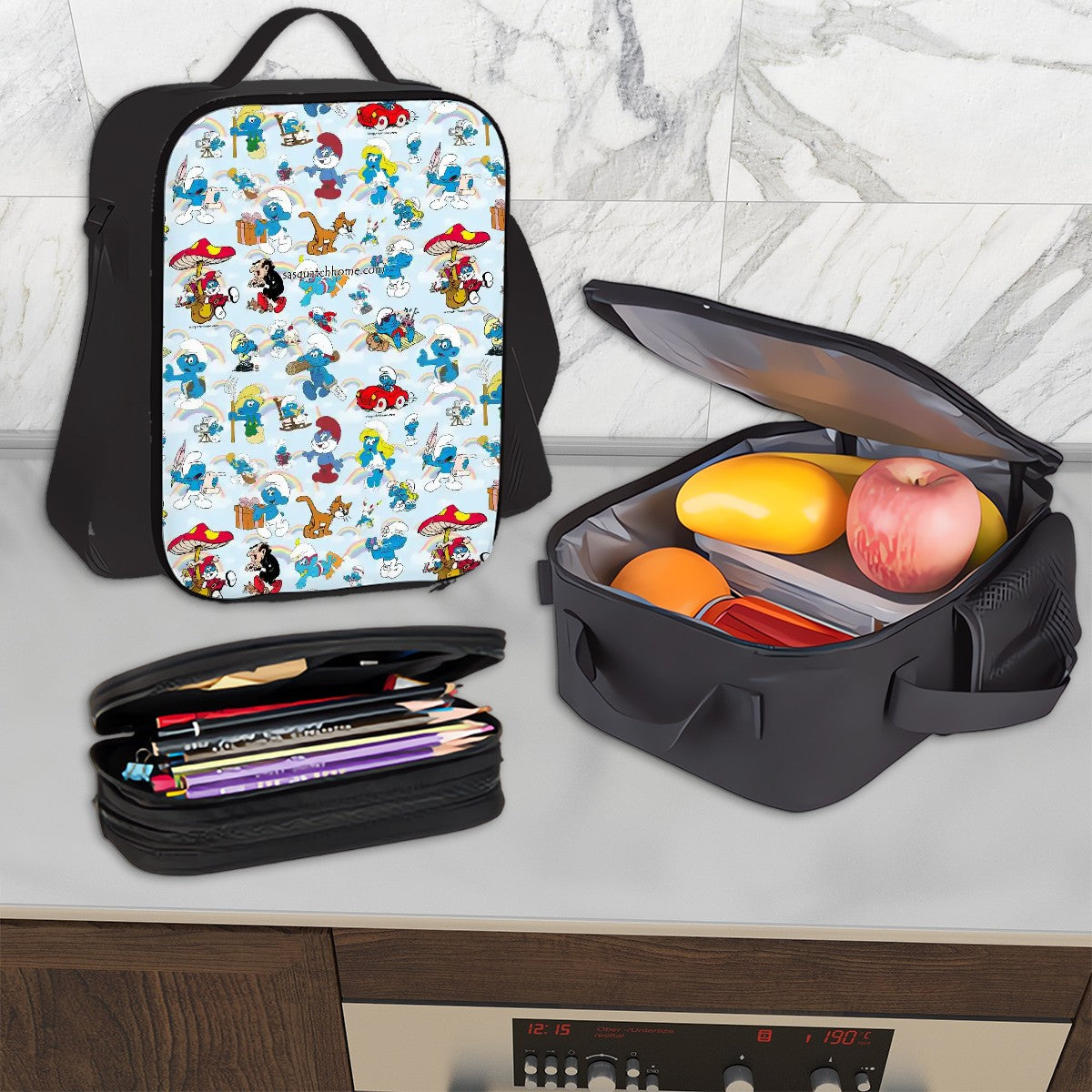 20 Misc Designs, 3 Piece Bag Set – Oxford Backpack, Lunch Bag, Pencil Pouch