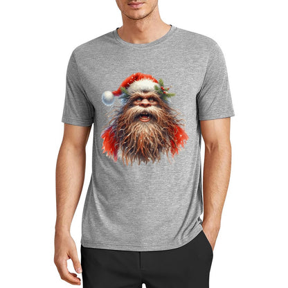 Bigfoot - Sasquatch Santa Short Sleeve Cotton T-Shirt