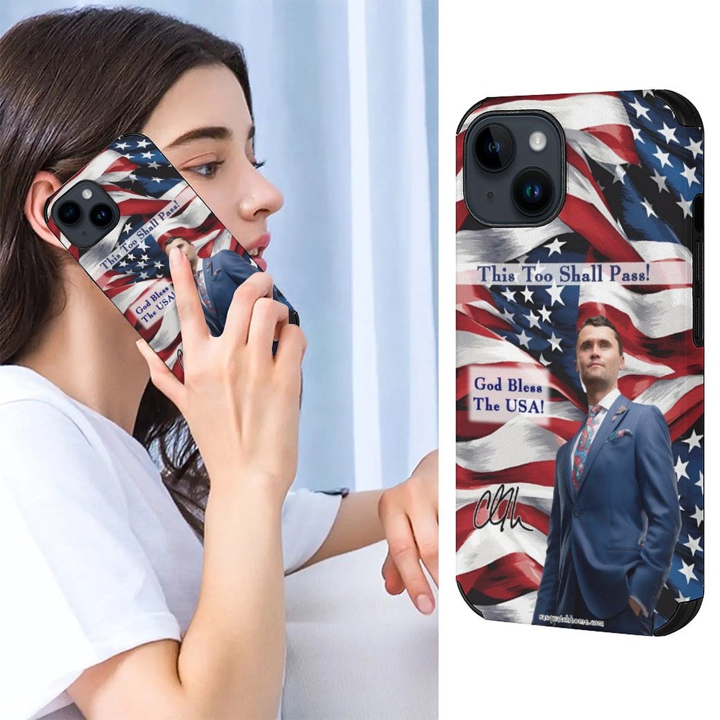 Charlie Kirk Memorial, Microfiber iPhone 14 Cases