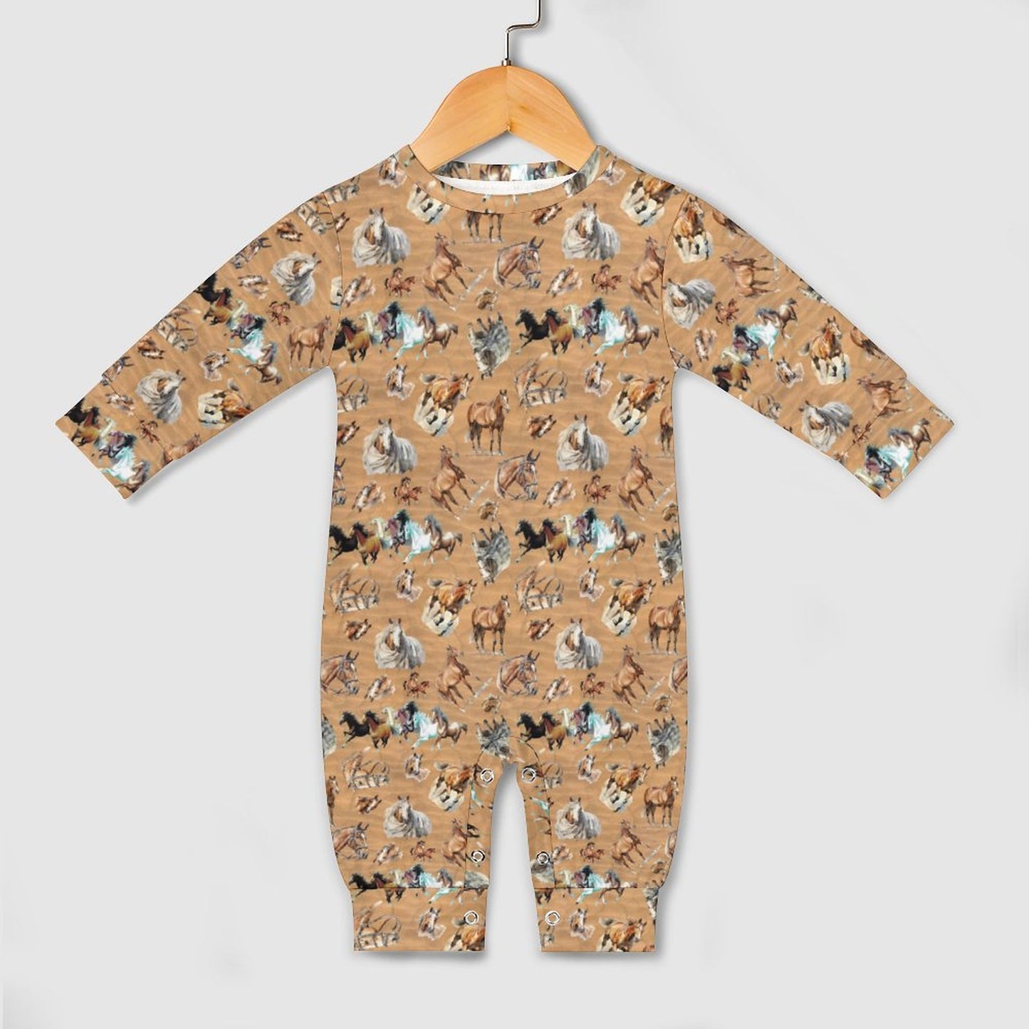 10 Animal Designs, Long Sleeve Baby / Toddler Romper, Faux Cotton