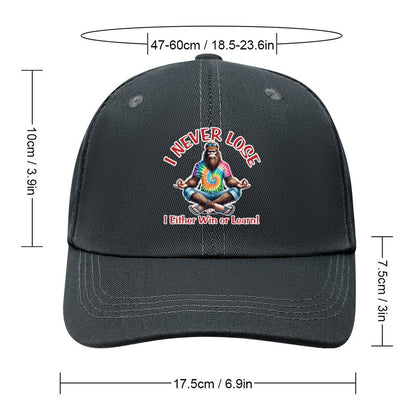 Bigfoot, Sasquatch “I never lose..", Baseball Cap – 8 Colors