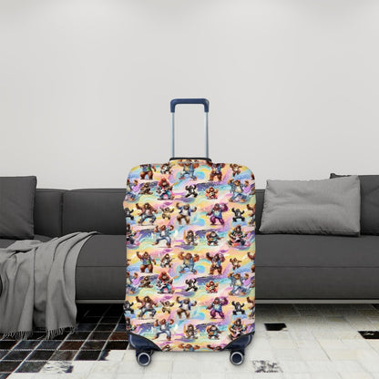 Groovy Sasquatch Bigfoot Polyester Luggage Cover / Protector (With Belt)
