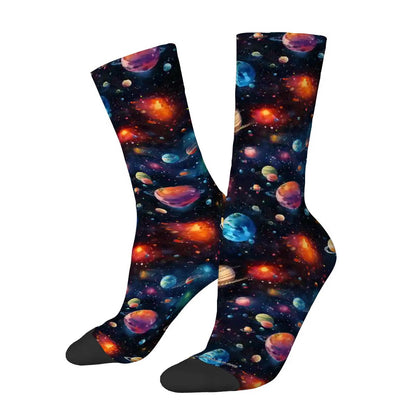 12 Galaxy, Outer Space, Polyester Crew Socks