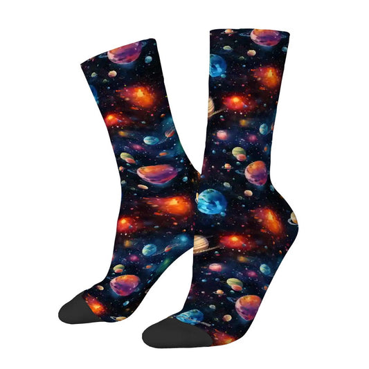 12 Galaxy, Outer Space, Polyester Crew Socks