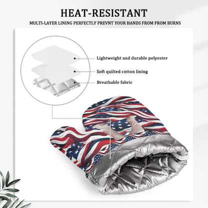 Set of 2 Silicone Heat Resistant Oven Mitts - Donald Trump