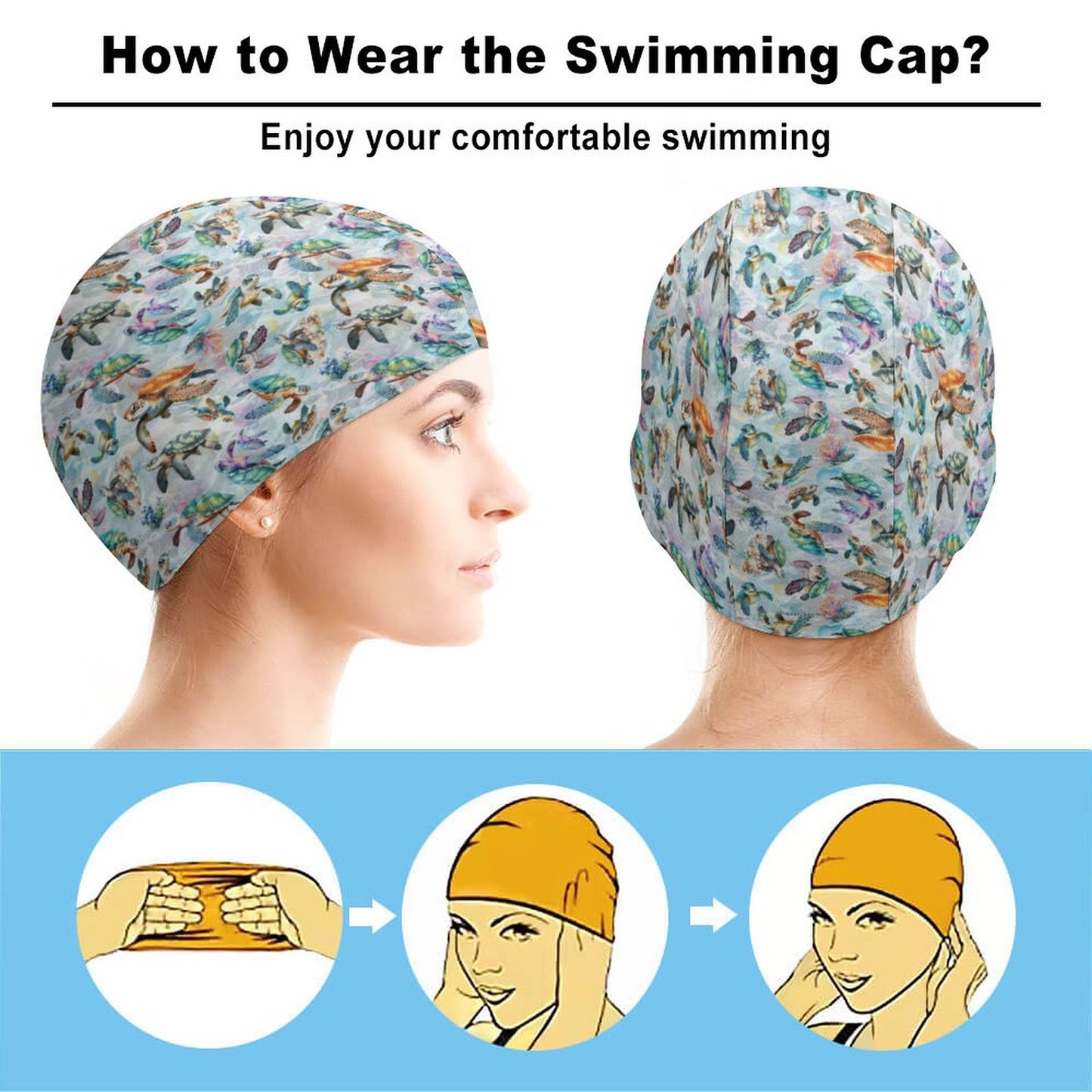 10 Animal Designs, Adult Swimming Cap