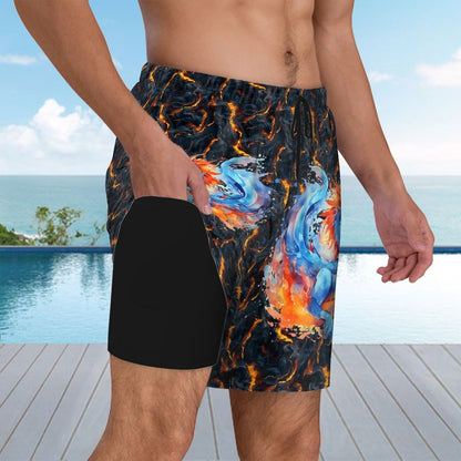 Dragon, Men Beach Shorts / Swim trunks with 4 Pockets
