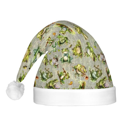 10 Animal Designs, Adult Plush Santa Hat with Light