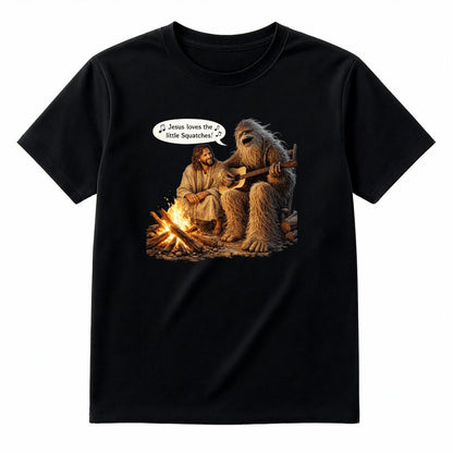 Bigfoot Sings To Jesus, Adult Gildan 5000 Cotton T Shirt