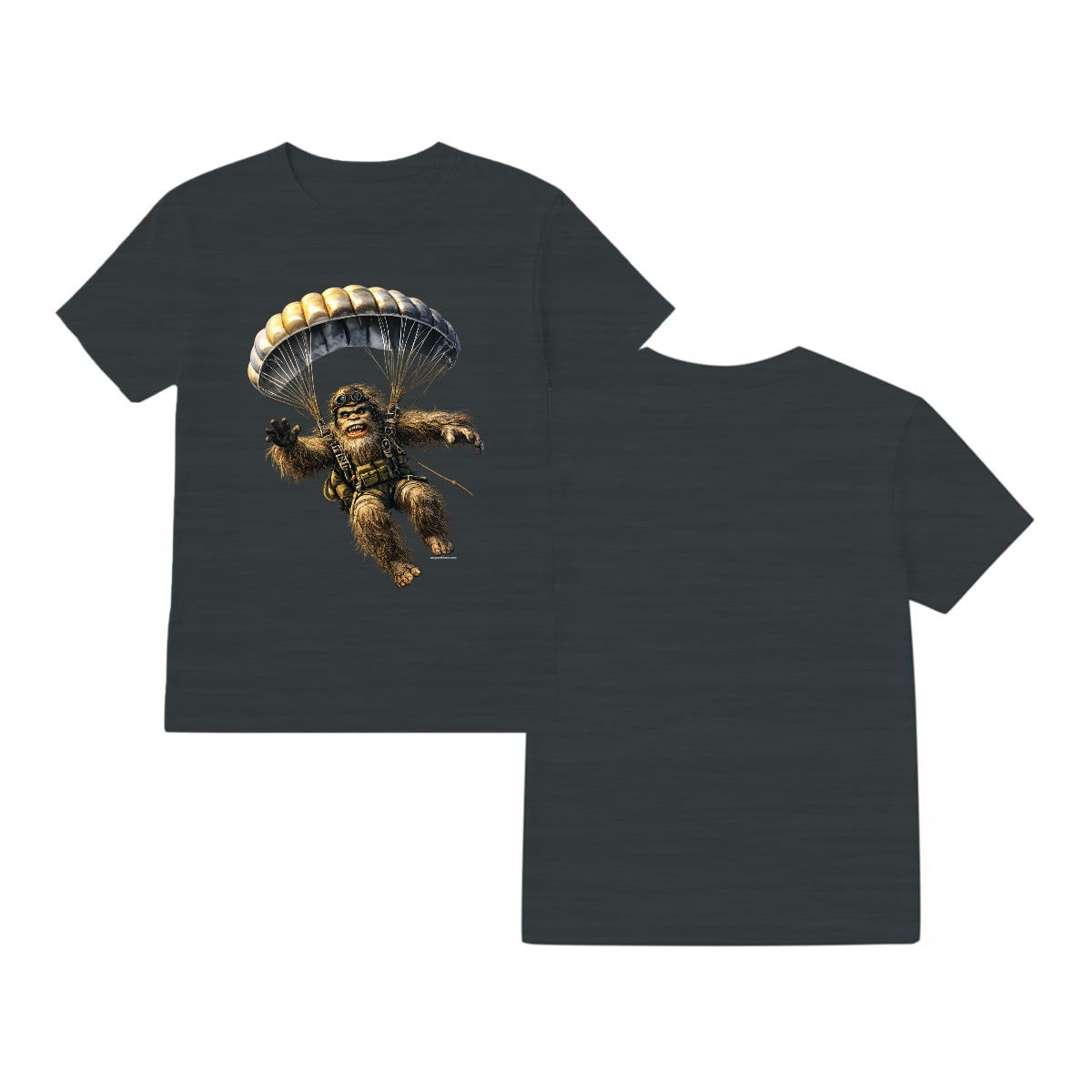 Bigfoot Sasquatch Paratrooper, Gildan 5000 T Shirt