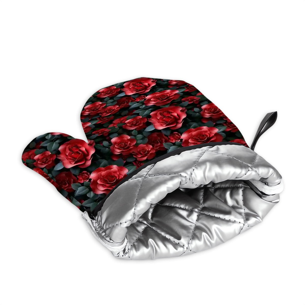 10 Beautiful Flower Designs, 4 Piece Oven Mitts / Pot Holder Sets