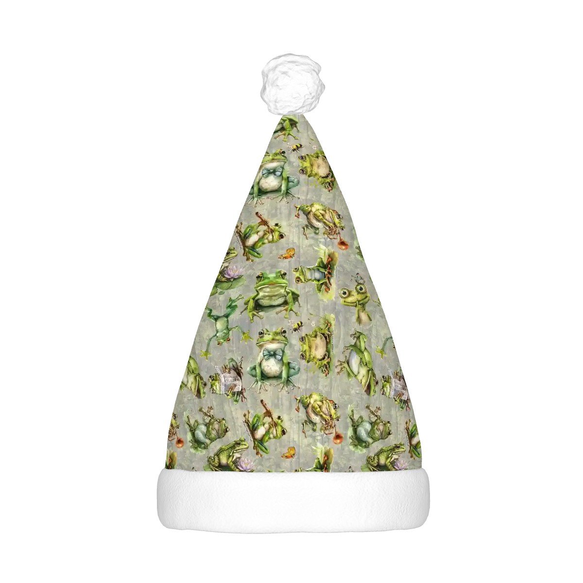 10 Animal Designs, Adult Plush Santa Hat with Light