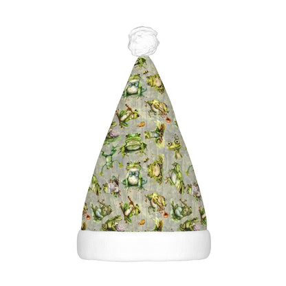 10 Animal Designs, Adult Plush Santa Hat with Light