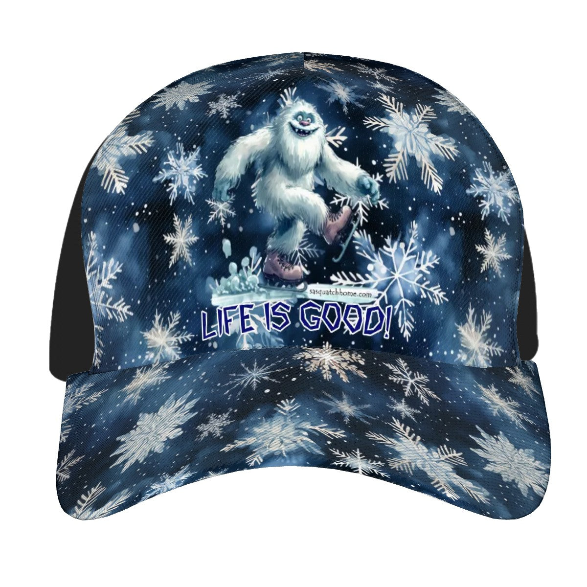 Bigfoot, Sasquatch, Yeti, "Life is good", Baseball Cap, Polyester Twill