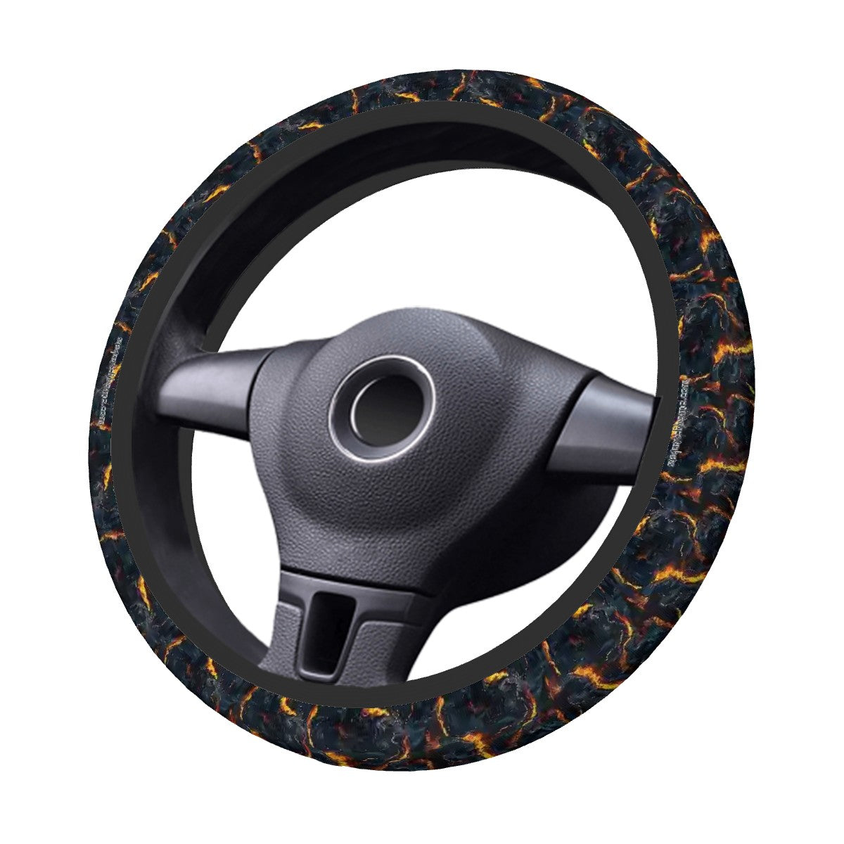 Hot Lava, Rugged Auto Steering Wheel Cover - 15"