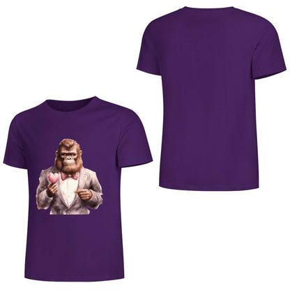 Bigfoot - Sasquatch Valentine Short Sleeve Cotton T-Shirt