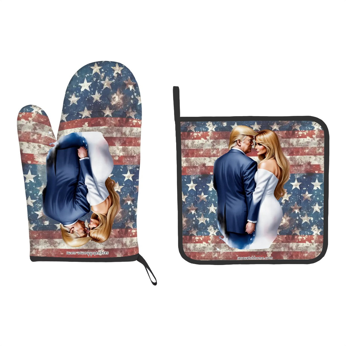 Donald & Melania Trump, Oven Mitts and Pot Holders Set of 2