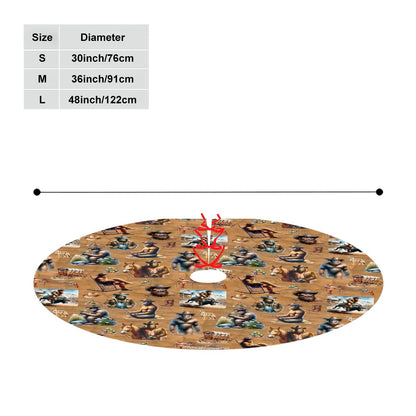 20 Bigfoot Sasquatch Designs, Plush Christmas Tree Skirt