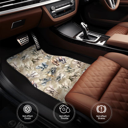 10 Animal Designs, 4 Piece Auto Floor Mats