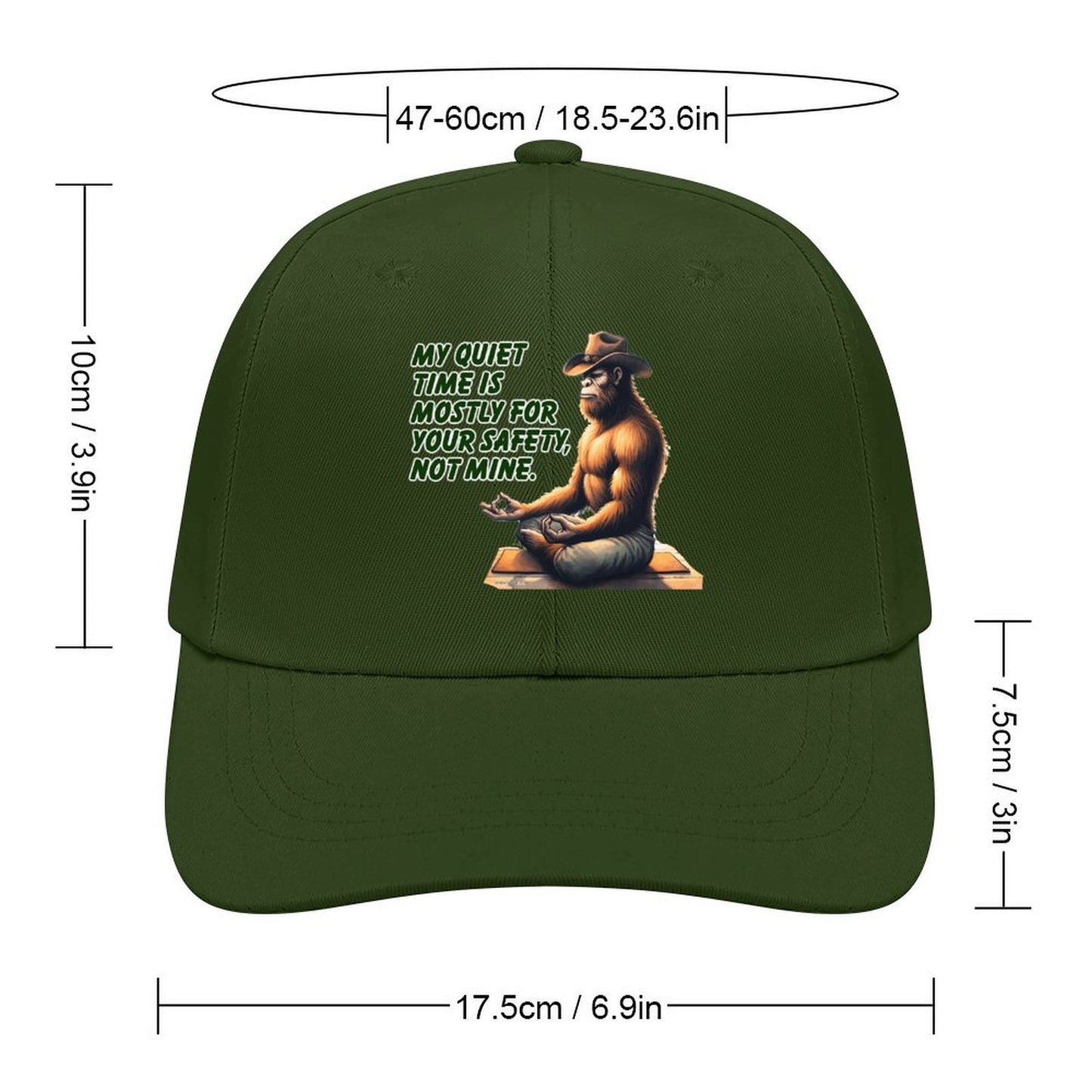 Bigfoot / Sasquatch “My quiet time..", Baseball Cap – 8 Colors