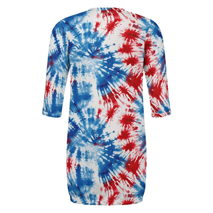 16 Tie Dye Designs, Baby Long Sleeve Faux Cotton Sleeper Gown