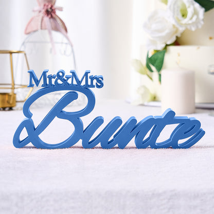 z Personalized 3D Print With Your Last Name, Mr & Mrs Family Name Wedding Decor Gifts