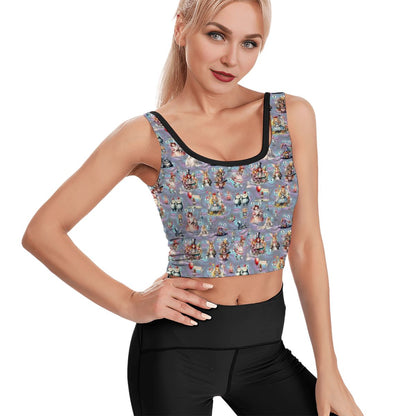 Alice In Wonderland, Women’s Strappy Sports Bra, Yoga Top