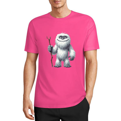 Bigfoot - Sasquatch Yeti Stick Short Sleeve Cotton T-Shirt