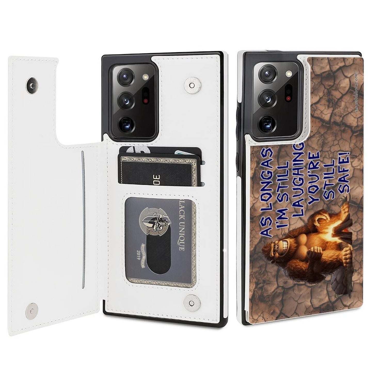 "As long as I'm smiling..." Bigfoot, Sasquatch Quotes, Samsung Note20 Flip Phone Case for  Series